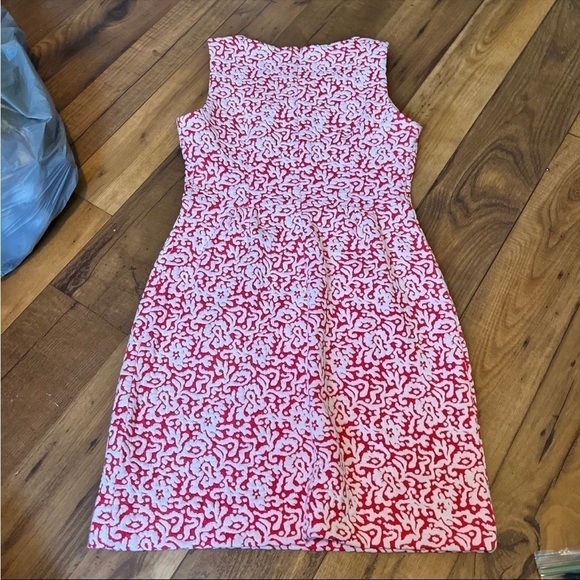 Tyler Boe Red White Patterned Shift Dress XS H - Picture 6 of 6